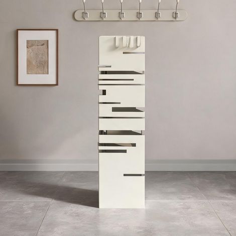 Console beige en metallo Plastica 15,5 x 15,5 x 49 cm (1/5)