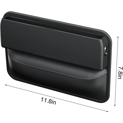 Sac de rangement multifonction pour l'espace entre les sièges de voiture, avec porte-téléphone et porte-gobelet, en cuir PU. Boîte de rangement pour l'intérieur de la voiture. (1/5)