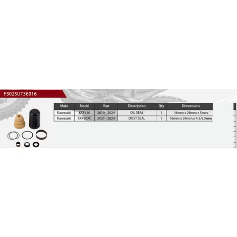 KIT DE REPARACIÓN DE AMORTIGUADOR TRASERO SHOWA 2024/07 PARA KAWASAKI KXF 450 '19-'24, KX 450 XC '21-'24 (KIT DE SERVICIO)