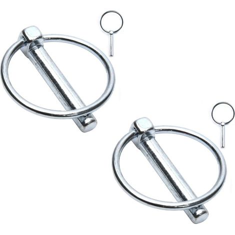 2x goupille clip diamètre 6mm x longueur 45mm acier tondeuse tracteur motoculteur