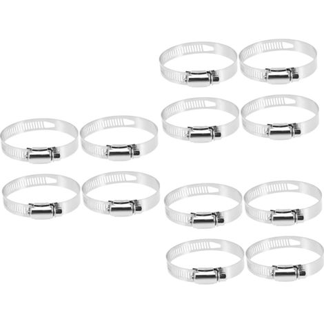 Lot de 12 colliers de serrage pour tuyau d'arrosage, accessoire turbo pour aspirateur, pour piscine et jardinage. (1/5)