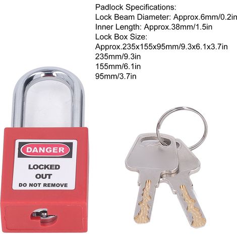 Ensemble de cadenas de boîte de consignation, groupe de sécurité Portable avec 12 cadenas de 38mm, 24 clés