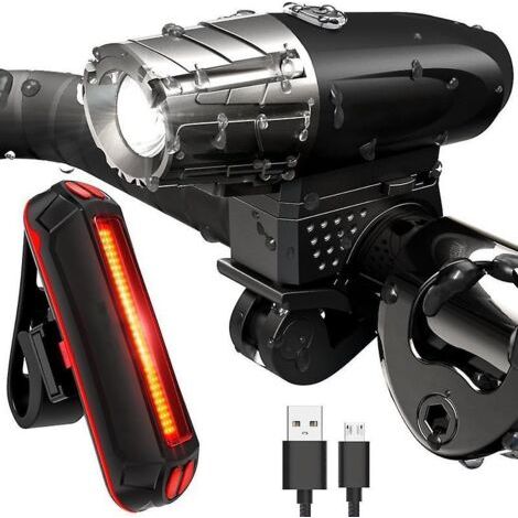 Wasserdichte LED-Fahrradlampe mit 4 Beleuchtungsmodi, infiltrationssicherem und stoßfestem Design für Outdoor-Enthusiasten. (1/5)