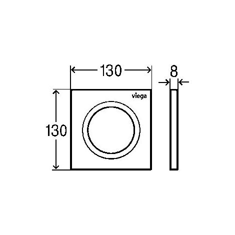 VIEGA 817947 Plaque de commande pour urinoir VfS 20 (1/3)