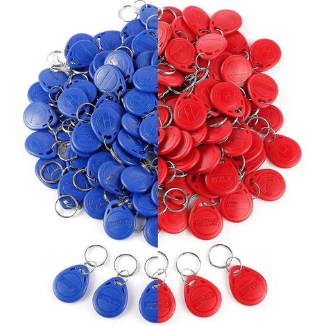 50 porte-clés RFID de champ proche de 125 kHz destinés à être utilisés dans les systèmes de contrôle d'accès. (1/5)