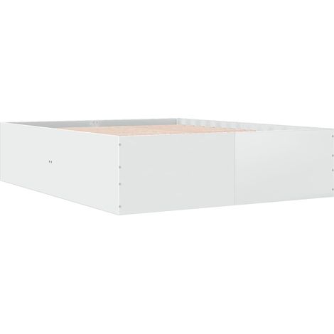 vidaXL Cadre de lit sans matelas blanc 150x200 cm (1/5)