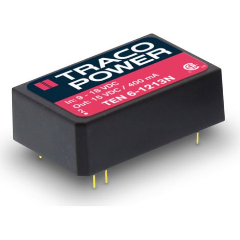 TracoPower TEN 6-2412N DC/DC-Wandler, Print 24 V/DC 12 V/DC 500 mA 6 W Anzahl Ausgänge: 1 x Inhalt 1