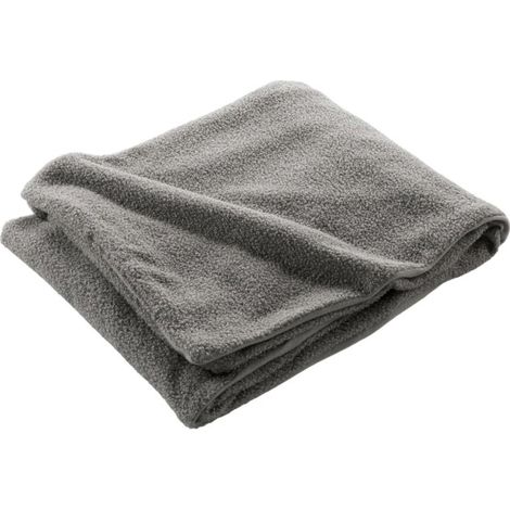 Plaid Bouclette "Wooly" 125x150cm Gris (1/5)