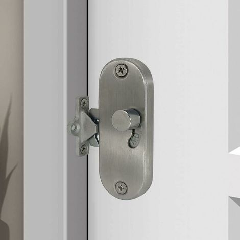 Serrure de porte coulissante 90° – Acier inoxydable – Longueur cylindre 85mm – Verrou à boulon pour sécurité renforcée – Naxunnn (1/5)