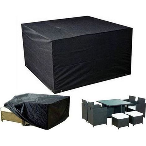 Housse de protection large pour salon de jardin carré 4 places. Bache de protection, housse pour mobilier de jardin(27018089cm) (1/4)