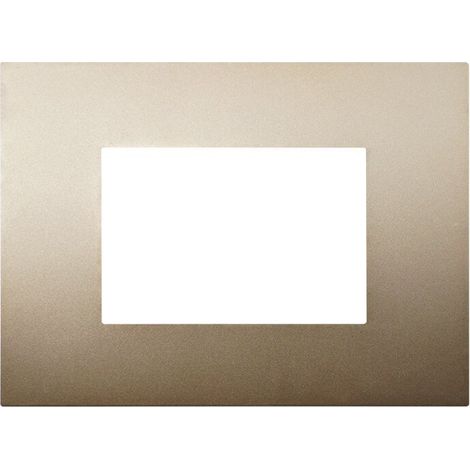 Placca Plastica ETTROIT Serie Venus 3 Posti/Moduli 503 Compatibile Con Vimar Arke, 14 Colori Disponibili (Oro) (1/3)