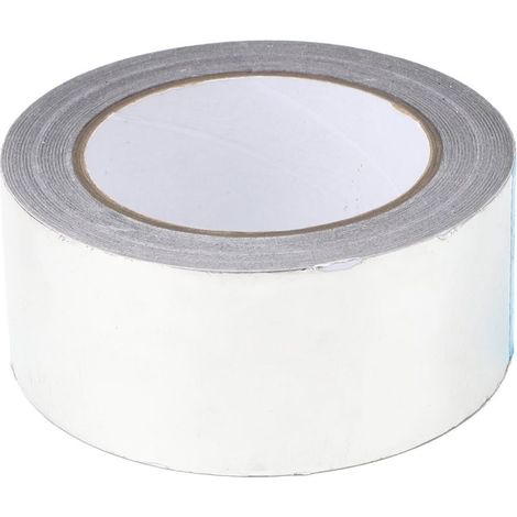 Ruban adhésif en aluminium argenté ignifuge et étanche, 50 mm x 30 m, pour pipeline (1/2)