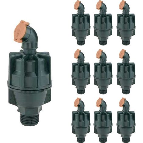 Arroseur d'irrigation rotatif Super 10, arroseur à buse marron circulaire mâle 1/2". Paquet de 10 unités. Offre exclusive (1/5)