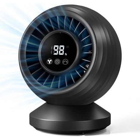 Ventilador de escritorio silencioso de 22 dB – Ventilador de mesa recargable – Oscilación de 120° – 8 velocidades – 12000 mAh (1/5)