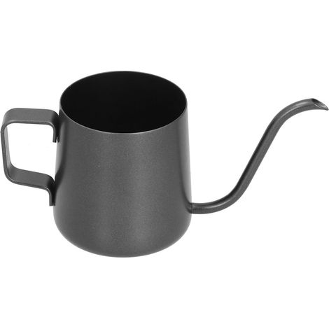 250ml bouilloire à café suspendue en acier inoxydable, bec col de cygne, théière verseuse, noir (1/5)