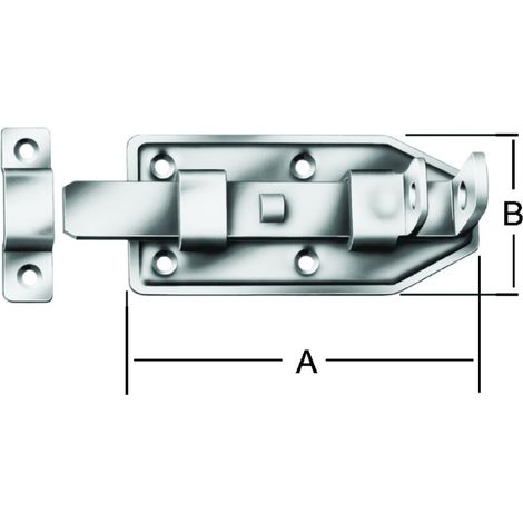 Vormann Türschlossriegel gerade verzinkt 100x45 mm