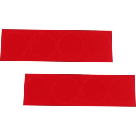 40 pièces Rote Runde Gezackte PVC Siegelaufkleber