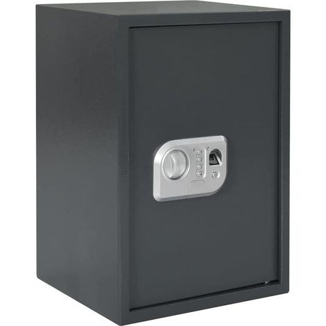 Digitaler Safe mit Schloss Dunkelgrau 35 x 31 x 50 cm Stahl