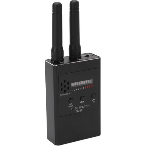 Hochempfindlicher drahtloser HF-Signaldetektor, Anti-Spionage-GPS-Kamera, 10 LED-Stufen, 300–2700 MHz, schwarz (1/5)