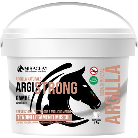 Amahorse AMACLAY CRETATA GRIGIA (4 KG) argilla naturale CAVALLO