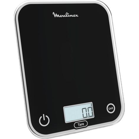 Báscula de cocina Moulinex BN50U5 negra 5 kg precisión 0,5 g