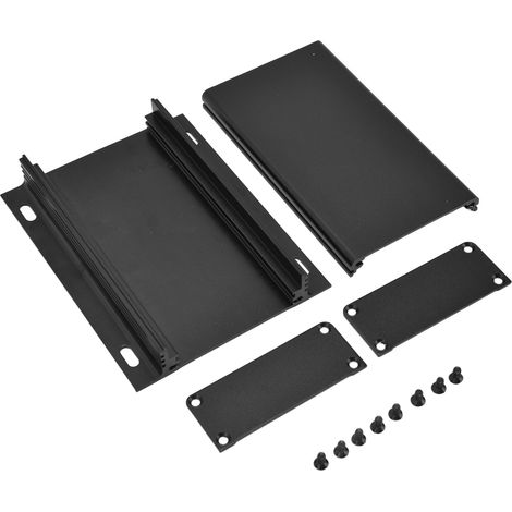 Elektroverteilerkasten aus Aluminiumlegierung, geteiltes Gehäuse, 25 x 84 x 110 mm, mattschwarze Platte (1/5)