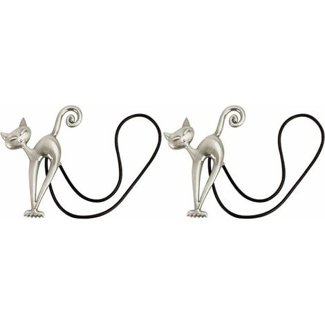 Set of 2 Magnetic Curtain Holders, Magnetic Curtain Clips, Cute Cat Pattern Curtain Clips, Curtain Accessories for Home, Living Room, Bedroom, Office (1/5)