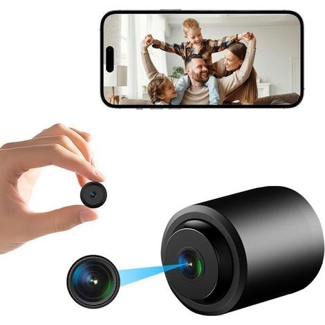 Mini Camera Espion sans Fil, WiFi Camera Surveillance Magnétique, Stockage Cloud Gratuit, Détection Mouvement & HD Vision Nocturne (1/5)
