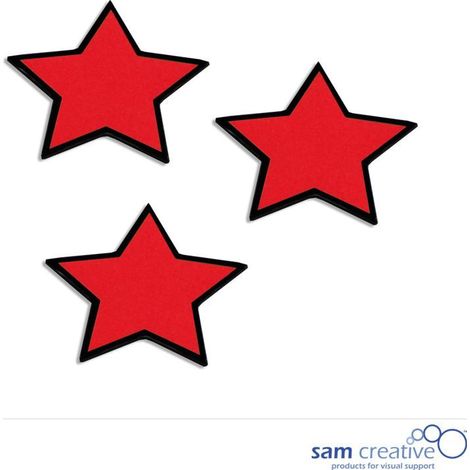 Symbole magnétique Étoile 4x4 cm rouge
