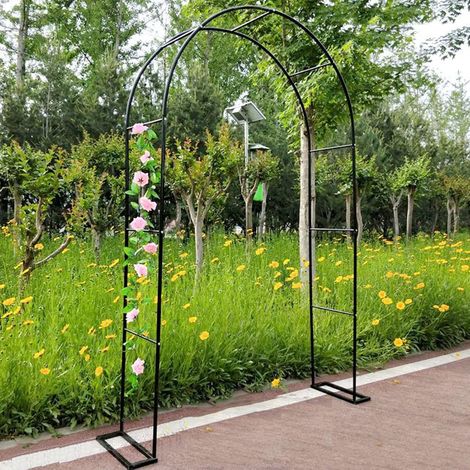 Largeur Côté: 25cm ( Size : 1.4mx2.3m/4.6ftx7.5f) Grande Arche De Jardin En Métal, Support Pour Plantes Grimpantes, Tuyau Galvanisé De 19 Mm, Arceau À Rosiers (1/5)
