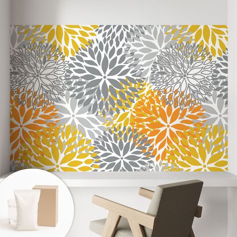Papier peint intissé avec imprimé installation simple qualité excellente sans désordre - Colle incluse gratuite Énergie florale 104x70 cm (1/5)