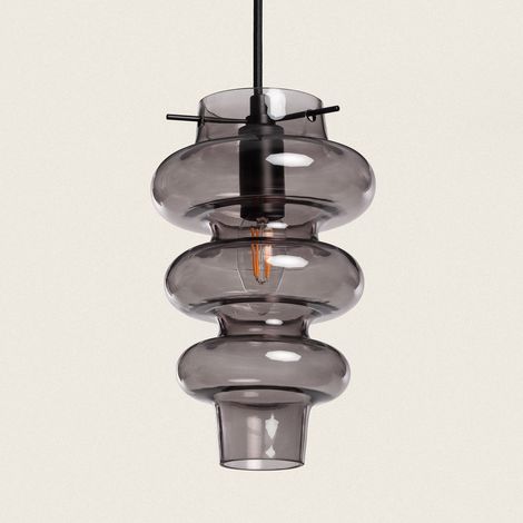 Lampada a Sospensione Vetro Telder Grigio Smoke (1/5)