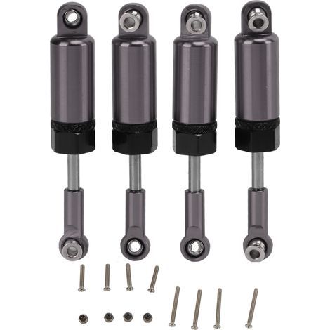 4 pièces Amortisseurs Métalliques Réglables pour Voiture Télécommandée 1/16 MN, Pièces Amélioration Titane (1/5)