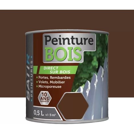 Peinture Bois BÂTIR Brun 0,5 L (1/2)