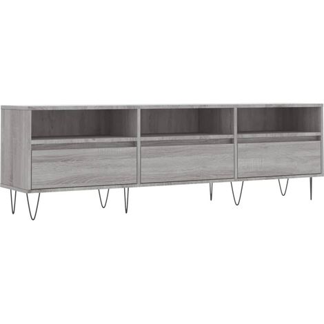 Mobile TV multimediale scaffale per televisione televisore buffet sala da pranzo soggiorno camera da letto sonoma 150 x 30 x 44,5 cm derivati del legno grigio 020028396