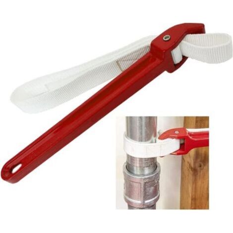 Clé à Sangle Réglable Clé a Sangle Filtre à Huile Universel Poignée Antidérapante de 30cm Bracelet 85cm Clef à Sangle Durable Facile a Utiliser pour Filtres à Huile Tuyaux d'Arrosage Robinet (1/5)
