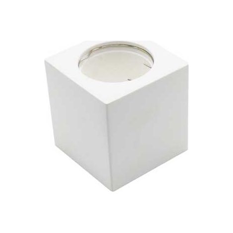 Support de spot LED V-TAC carré pour montage au plafond, GU10 et GU5.3 (MR16), corps en plâtre blanc (1/2)