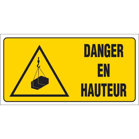 Panneau Danger en hauteur - Rigide 960x480mm - 4000459