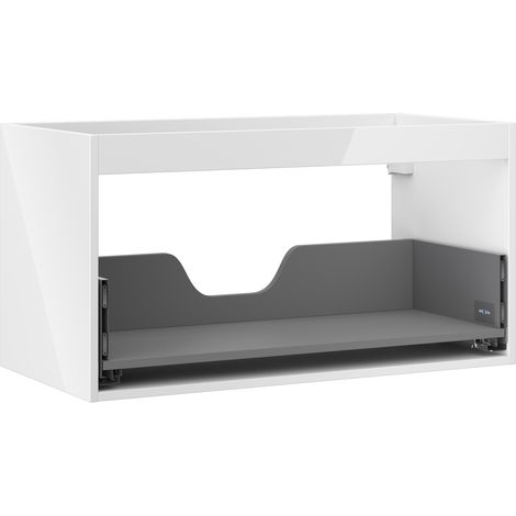 Mexen Box-A cuerpo del gabinete bajo lavabo 90 cm, 1 cajón, blanco brillante - 91AX0-0900-470-1-00 (1/4)