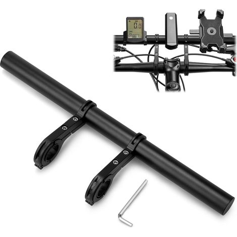 1 extensión de manillar de 30 cm, aleación de aluminio, 22,2 mm de diámetro, para manillares de 25-32 mm, bicicletas de montaña y de carretera. (1/5)