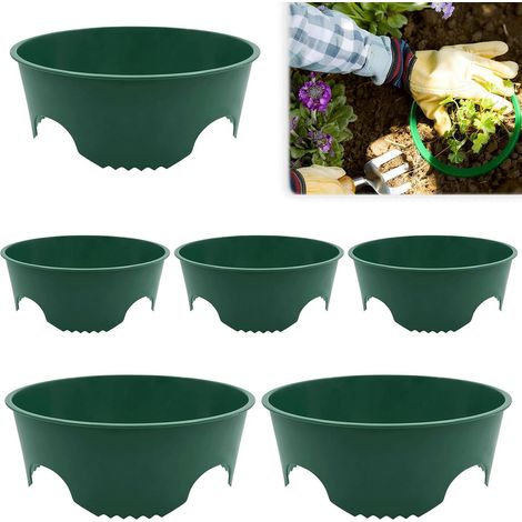 Anneau de protection pour plantes (9 pouces) – Anneaux robustes pour l'arrosage et la croissance – Protection des plantes et isolation contre les pierres – Conception verticale pour massifs, pelouses (1/5)