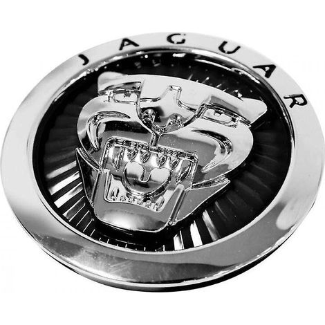 Emblème rond chromé noir de 72 mm pour calandre avant Jaguar XJ XJXJL XF Supercharged Growler (1/3)