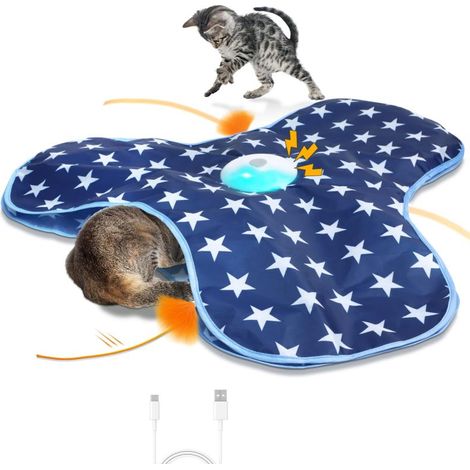 Katzenversteck, Katzenspielzeug, Haustierspielzeug, gegen Langeweile, leise, dunkelblau