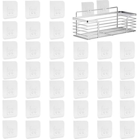 Ganci trasparenti autoadesivi, confezione da 36 pezzi, senza bisogno di forare, super resistenti, da appendere al muro. (1/5)