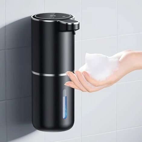 Distributeur de savon intelligent à capteur, modèle en mousse noire, 11,27,520 cm, fixation murale avec capteur. (1/5)