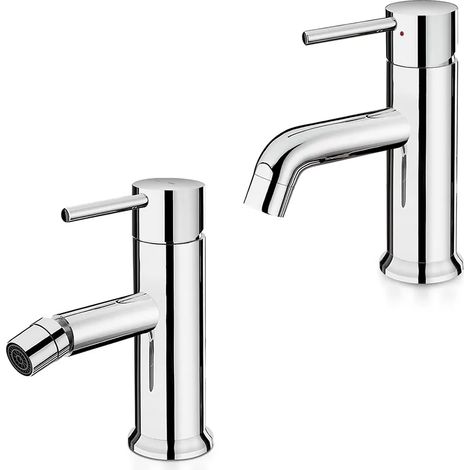 Set miscelatori lavabo e bidet cromati serie Manola piletta inclusa (1/5)