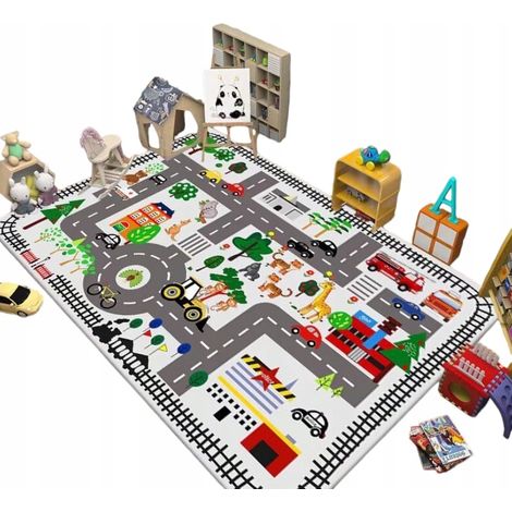 Tapis enfant motif rues de ville, 120 x 160 cm (1/5)