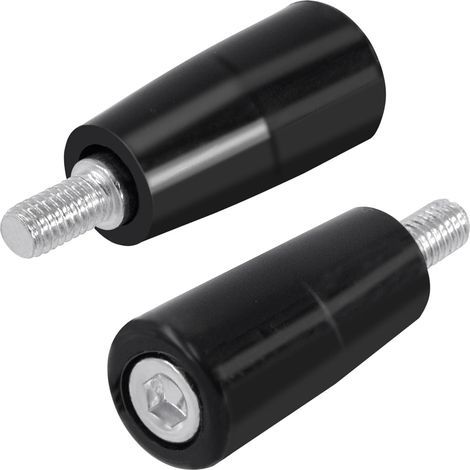 Set di 2 - Manopola girevole - Volantino per macchine utensili - Filettatura M6x32mm - Regolazione precisa - Per fresatrice, tornio, smerigliatrice - Nero - 3,2 cm (1/5)