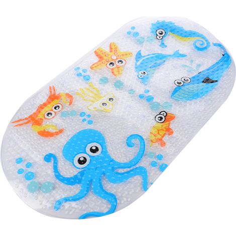 Rutschfeste Babybadematte mit Saugnäpfen für Badewanne, rutschfeste Duschmatte, niedliches Muster, Kinderbadematte (1/5)