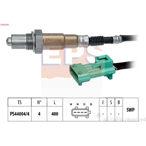 Sonde lambda EPS 1.998.068 CITROËN 1618 R0 96 576 329 80 9657632980